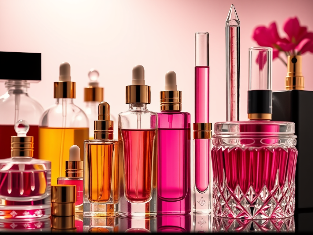 Beautiful perfume bottles, perfume creation kit, perfume DIY kit and crystal bottles with beautiful custom perfume.