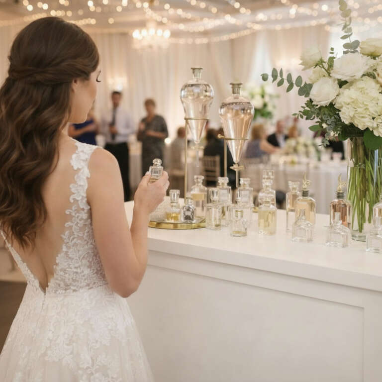 Perfume bar setup by Glitters & Grace
