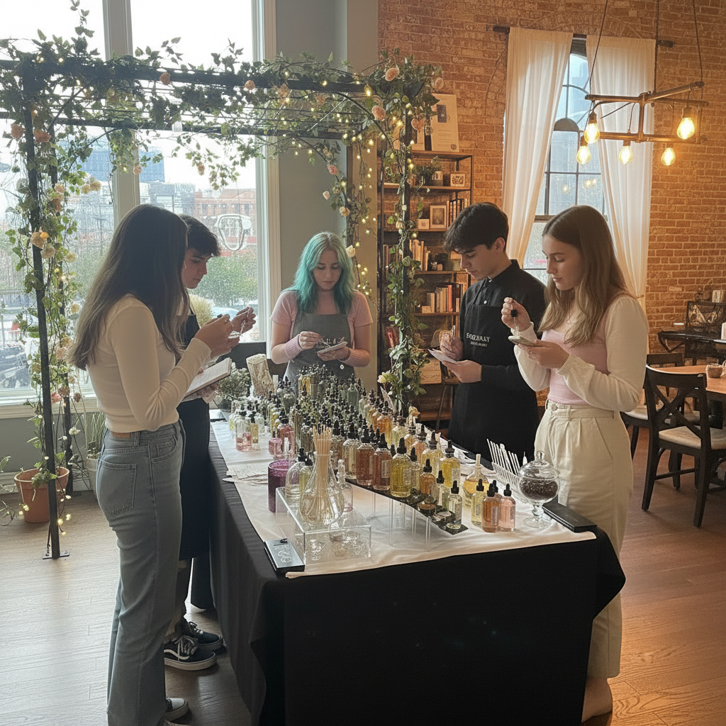 kids perfume bar, perfume bar for kids, mini perfume bar, kids party ideas, kids party ideas in chicago, chicago mobile parties for kids, mobile parties for kids