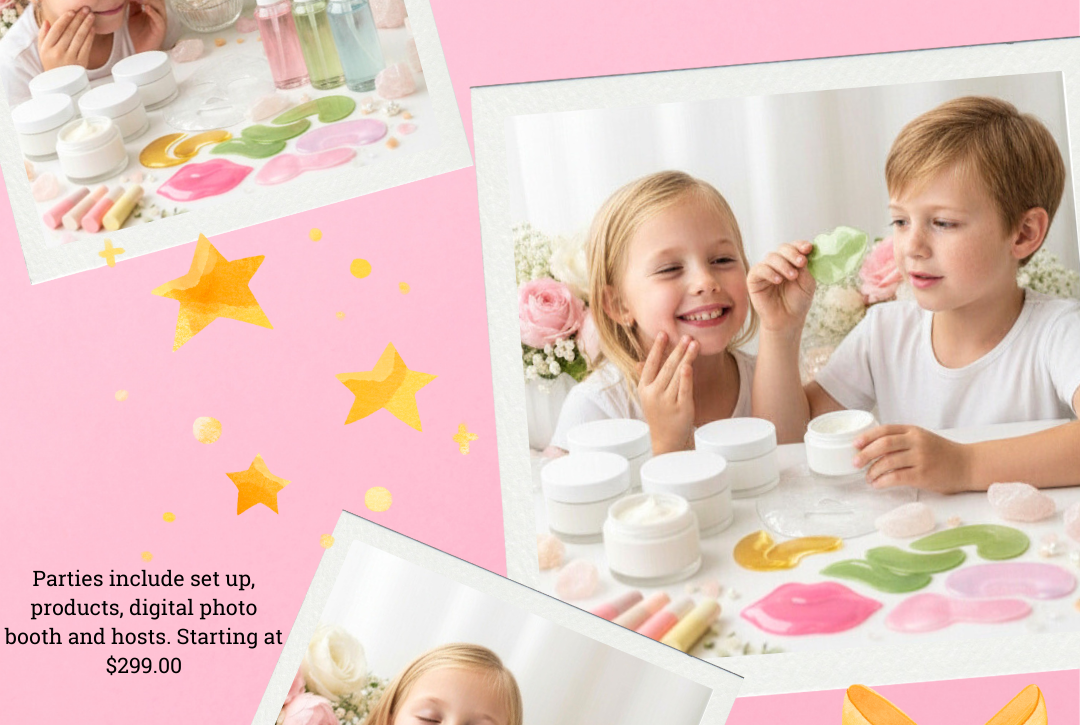 Kids party ideas, DIY skincare party for kids, DIY perfume bar for kids, mini perfume bar for kids, perfume bar for teens, DIY parties for kids, interactive mobile parties for kids, interactive mobile parties for teens, mobile parties in Chicago, perfume bar chicago, chicago perfume bar