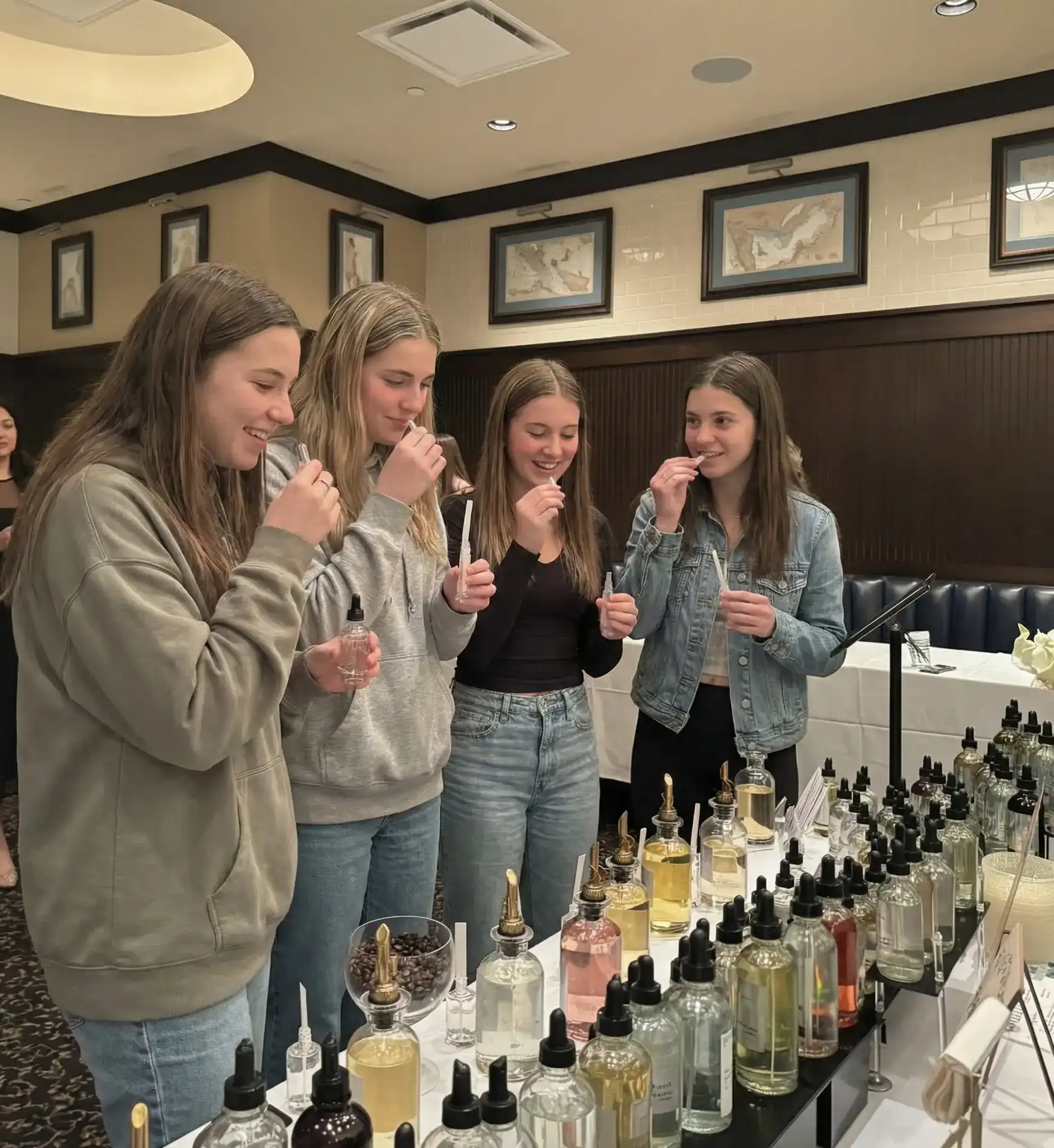 Teen girls at Glitters & Grace party