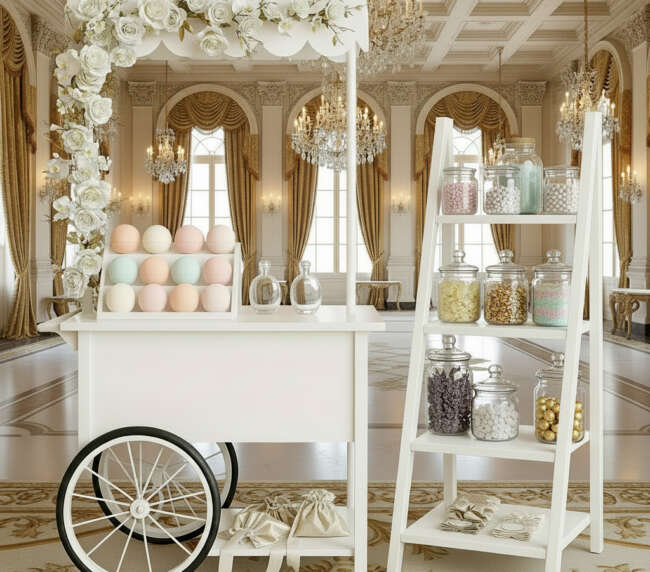 A bridal shower perfume bar