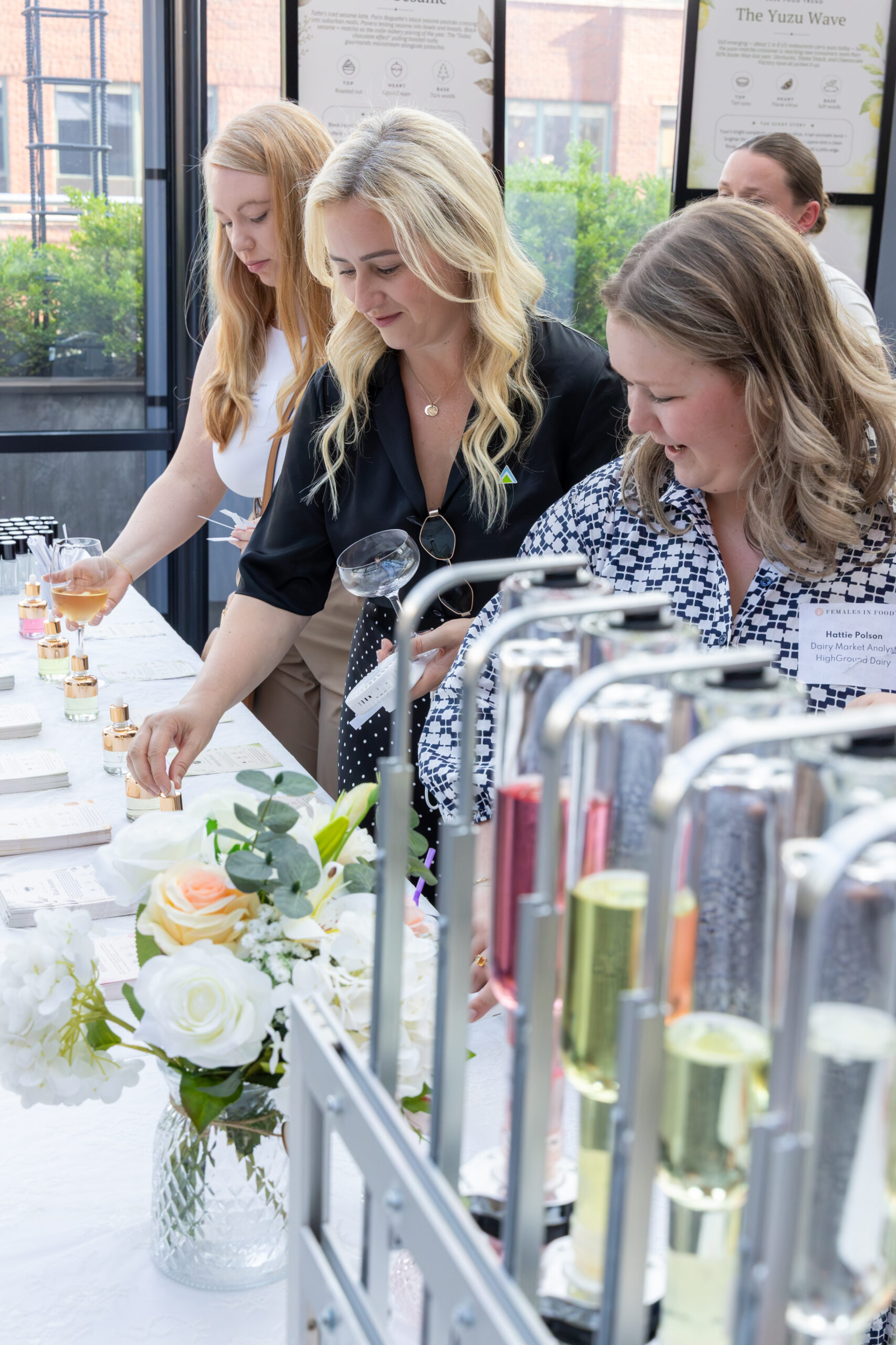 Glitter body spray station as a corporate event add-on