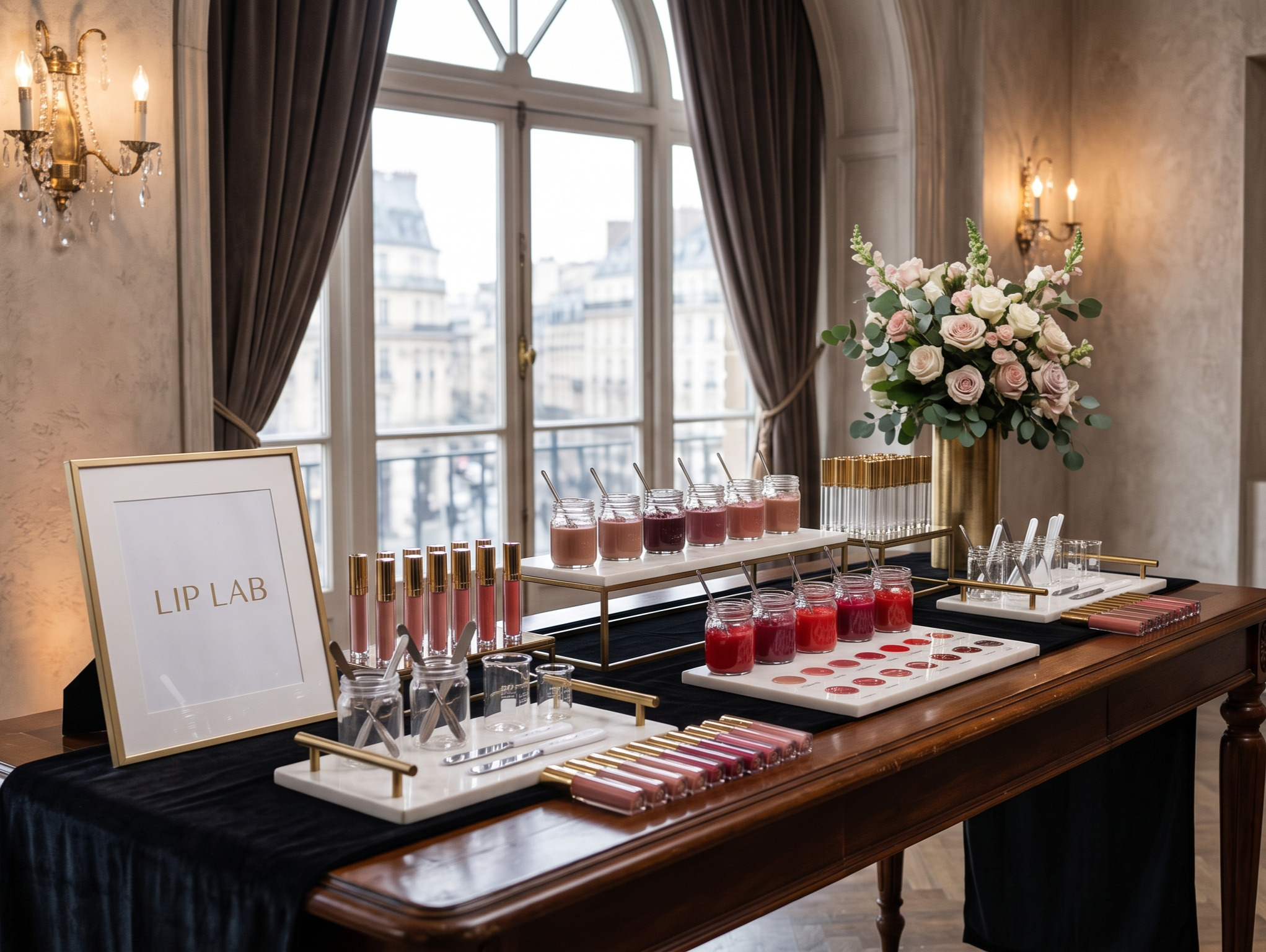 Lip Lab lipstick blending station at a Chicago corporate activation