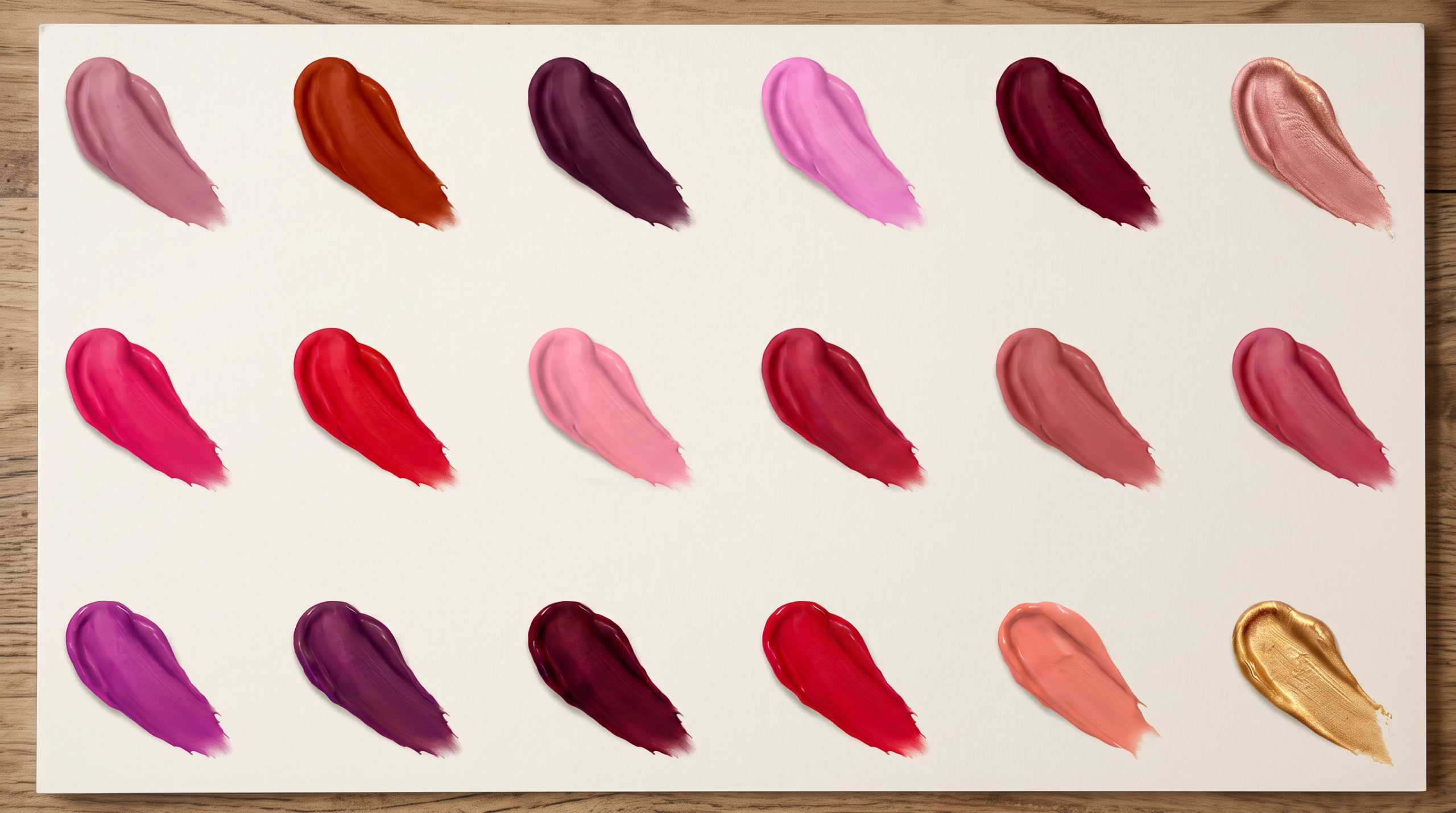 Lip color pigments for guests at a quinceañera