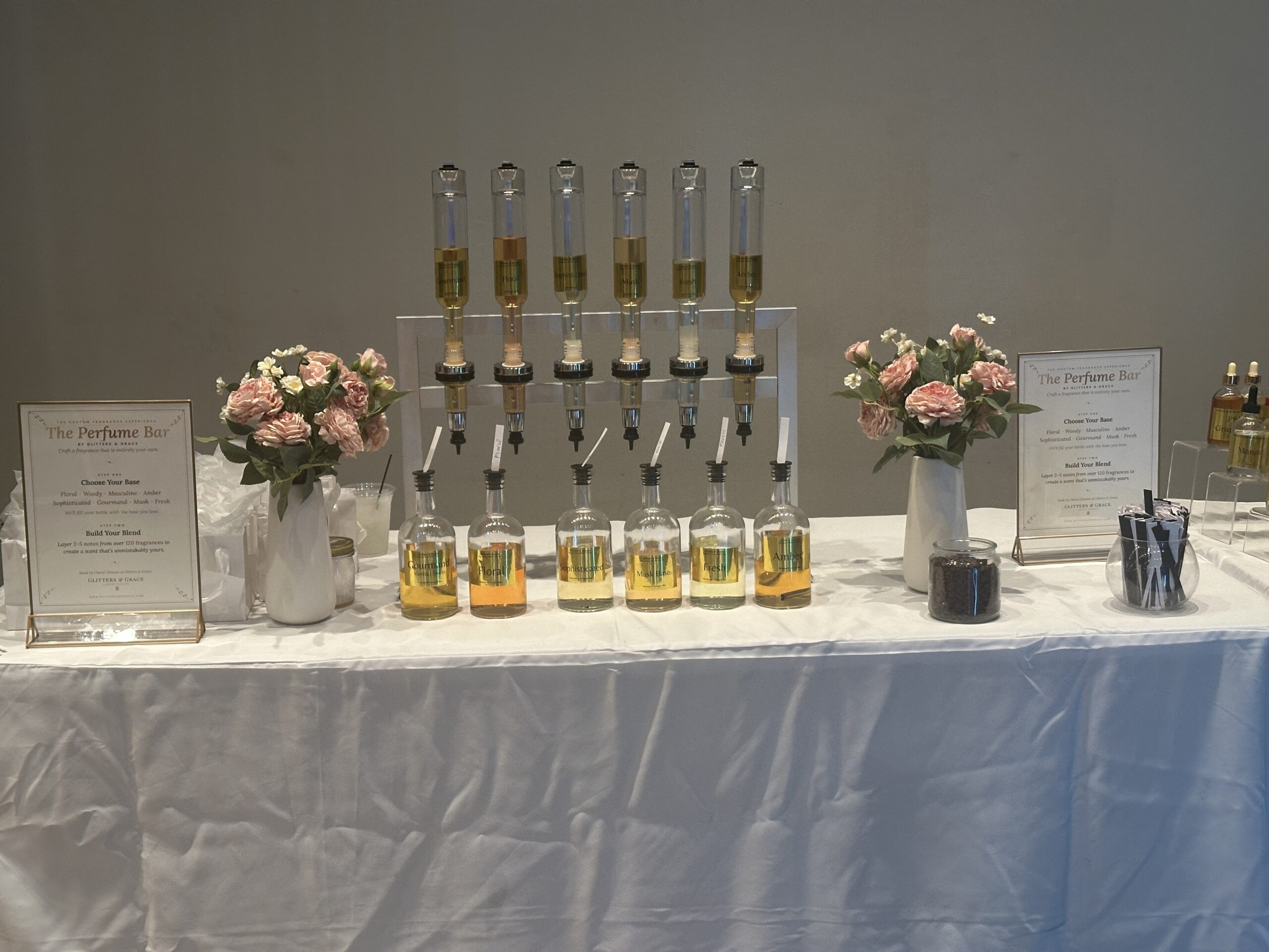 Bespoke wedding scent Chicago: a wedding perfume bar