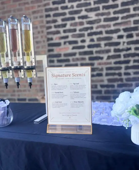 A Glitters and Grace luxury perfume bar