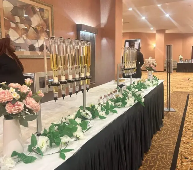 A wedding perfume bar