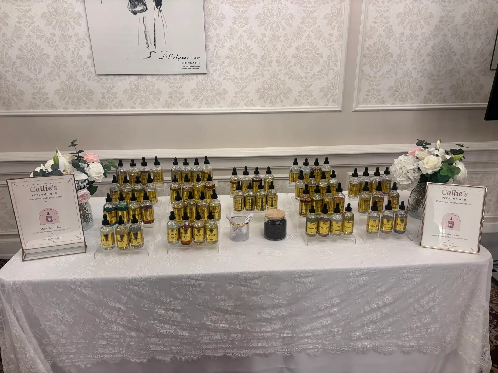 Girl getting party-ready at a kids spa party